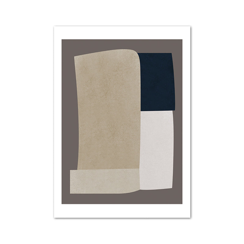 Brehn | Dunkle Farbige Nordische Wandkunst Illustration Abstrakter Leinwanddruck für Hausinterieur