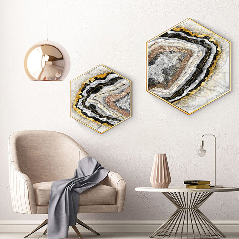 Brehn | Weiche Farb-Marmor-Look-Leinwand Nordischer Stil Texturiertes Wandkunst-Dekor für das Wohnzimmer