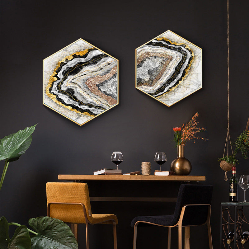 Brehn | Weiche Farb-Marmor-Look-Leinwand Nordischer Stil Texturiertes Wandkunst-Dekor für das Wohnzimmer