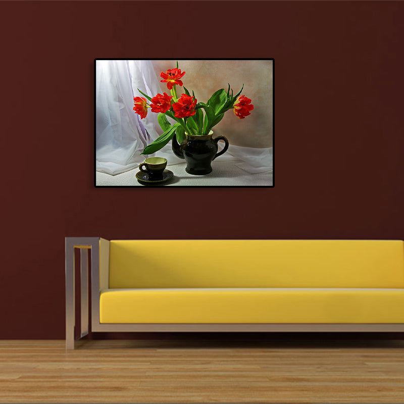 Brehn | Leinwand Pastellfarbige Kunstdruck Impressionismus Stil Blumenmalerei, Mehrere Größen
