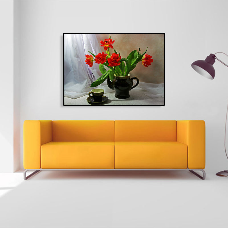 Brehn | Leinwand Pastellfarbige Kunstdruck Impressionismus Stil Blumenmalerei, Mehrere Größen
