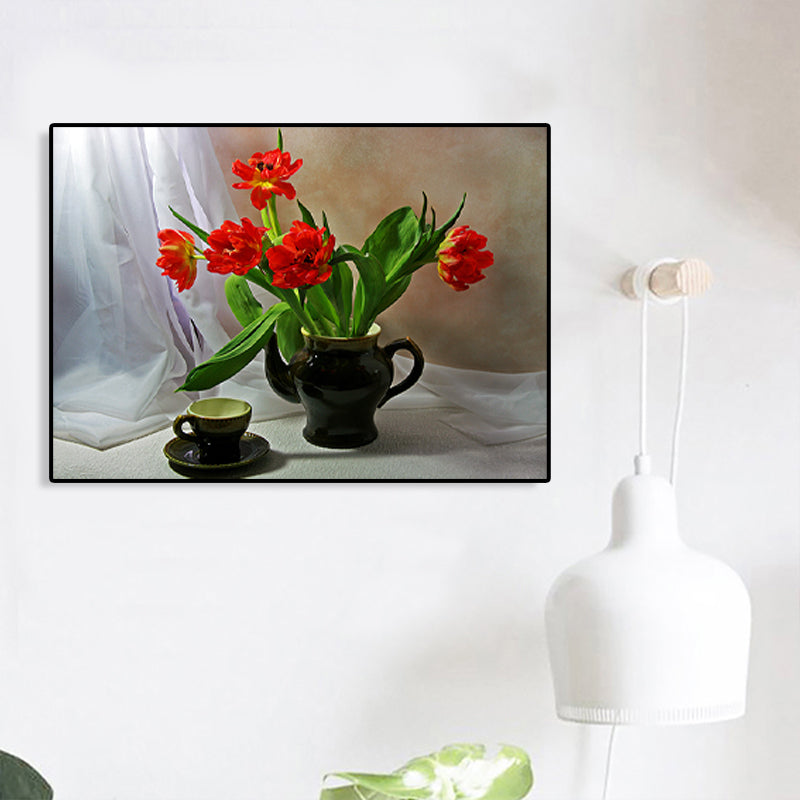 Brehn | Leinwand Pastellfarbige Kunstdruck Impressionismus Stil Blumenmalerei, Mehrere Größen