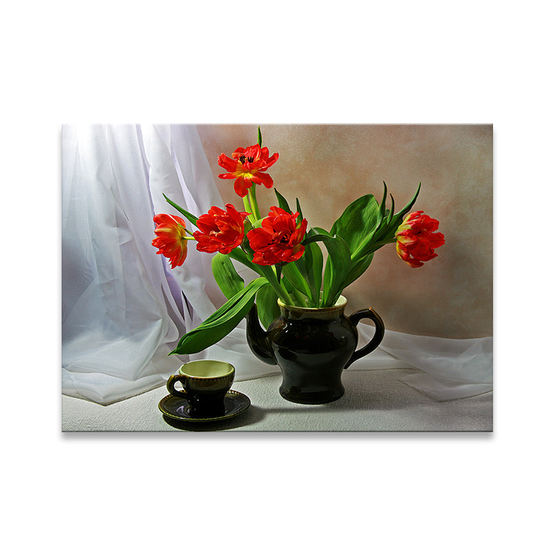 Brehn | Leinwand Pastellfarbige Kunstdruck Impressionismus Stil Blumenmalerei, Mehrere Größen