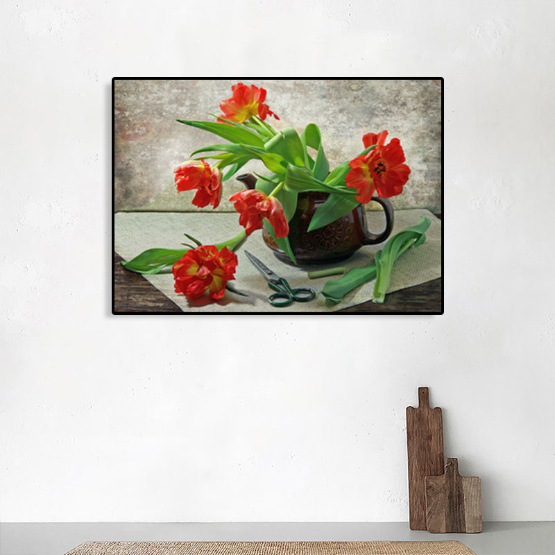 Brehn | Leinwand Pastellfarbige Kunstdruck Impressionismus Stil Blumenmalerei, Mehrere Größen