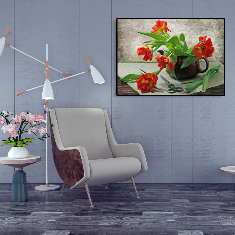 Brehn | Leinwand Pastellfarbige Kunstdruck Impressionismus Stil Blumenmalerei, Mehrere Größen