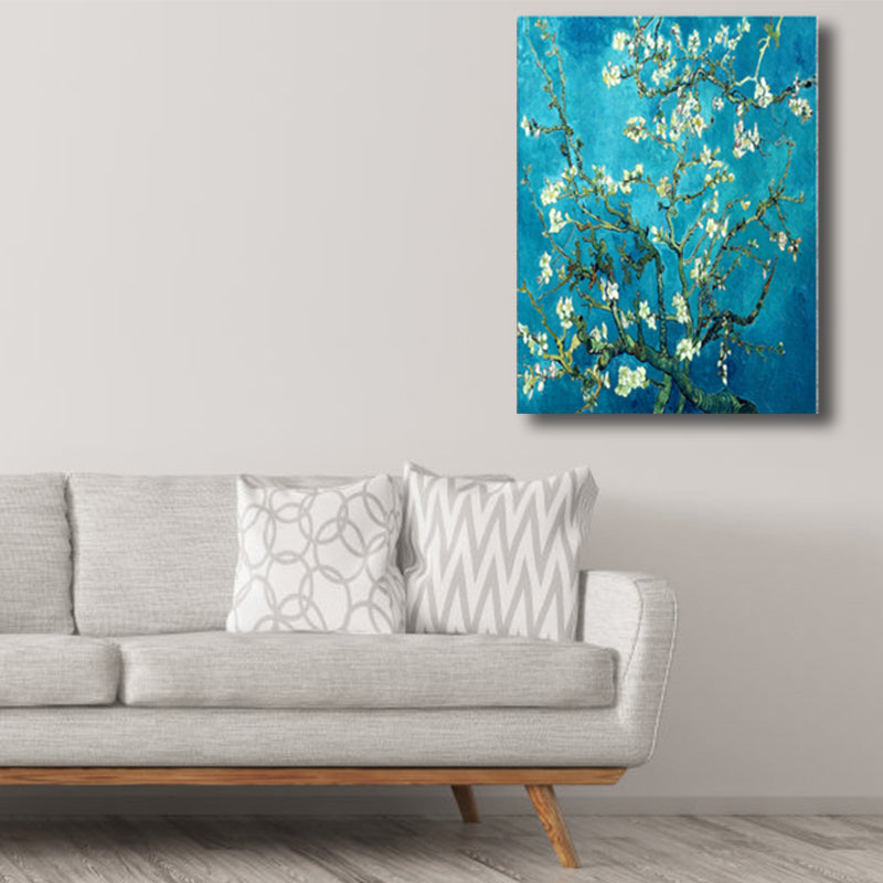 Brehn | Zeitgenössische Kunst Blumenbaum Leinwand Pastellfarbe Texturiertes Gemälde für das Wohnzimmer
