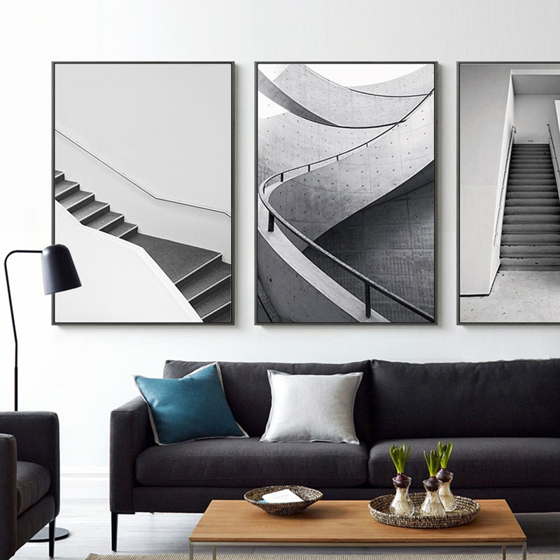 Brehn | Treppenwandkunst Dekor für das Wohnzimmer in Pastellfarbe, mehrere Größen erhältlich