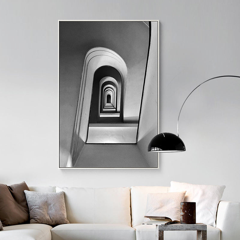 Brehn | Vintage Stil Leinwanddruck Grau 3D Lange Galerie Malerei, Mehrere Größenoptionen