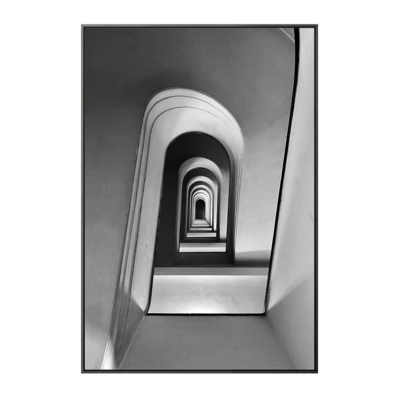 Brehn | Vintage Stil Leinwanddruck Grau 3D Lange Galerie Malerei, Mehrere Größenoptionen