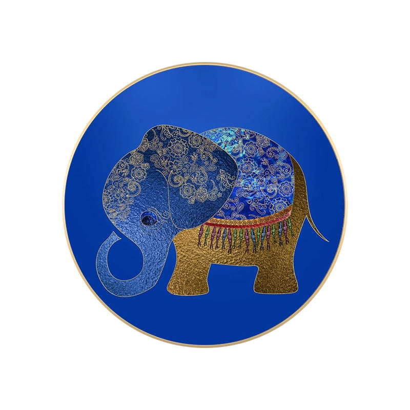 Brehn | Elefant Wandkunst Dekor Texturiert Asiatischer Stil für Esszimmer Eingewickelte Leinwand