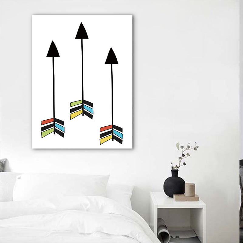 Brehn | Aufrechte Pfeil Druck Malerei Nordic Stil Texturiertes Leinwand Wandkunst für Esszimmer
