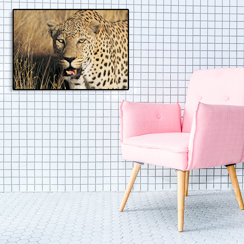 Brehn | Afrikanisches Grasland Tier Kunstdruck Zeitgenössische Texturierte Leinwand für das Wohnzimmer