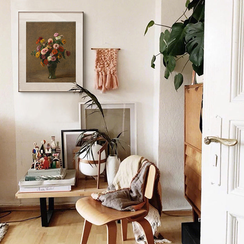 Brehn | Impressionismus Stil Bouquet Kunst Druck Leinwand Helle Farbe Ölmalerei Wanddekoration