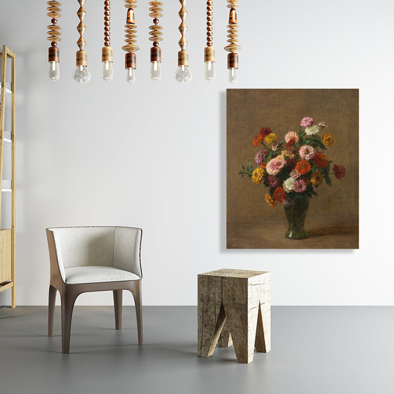 Brehn | Impressionismus Stil Bouquet Kunst Druck Leinwand Helle Farbe Ölmalerei Wanddekoration
