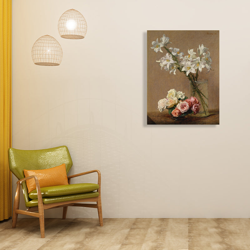 Brehn | Impressionismus Stil Bouquet Kunst Druck Leinwand Helle Farbe Ölmalerei Wanddekoration