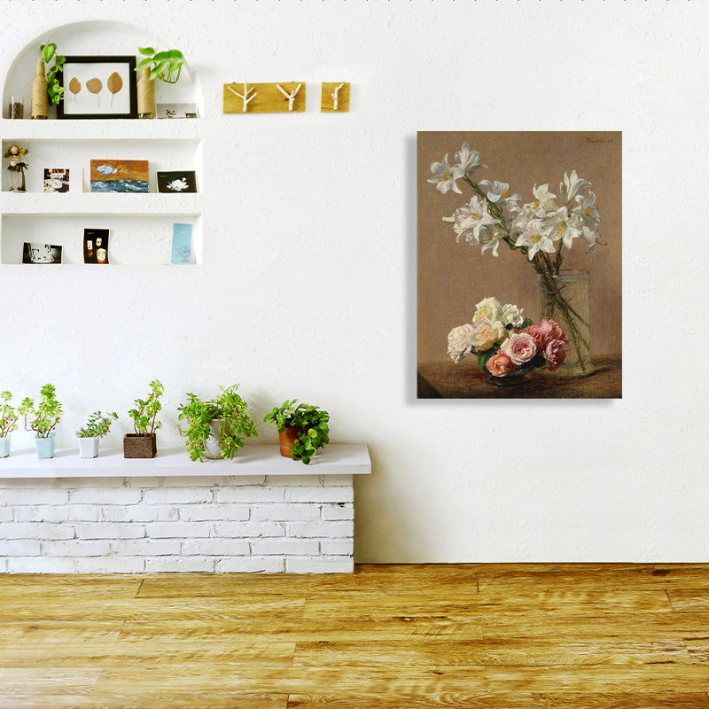 Brehn | Impressionismus Stil Bouquet Kunst Druck Leinwand Helle Farbe Ölmalerei Wanddekoration