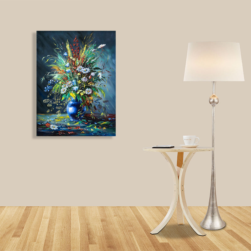 Brehn | Blumenmuster Wanddekoration Impressionismus Stil Leinwand Texturierte Kunstdruck in Sanften Farben