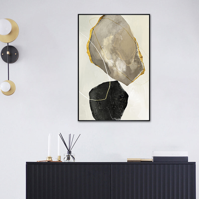 Brehn | Strukturierte Marmor-Pattern Malerei Leinwand Skandinavischer Stil Kunstdruck für das Spielzimmer