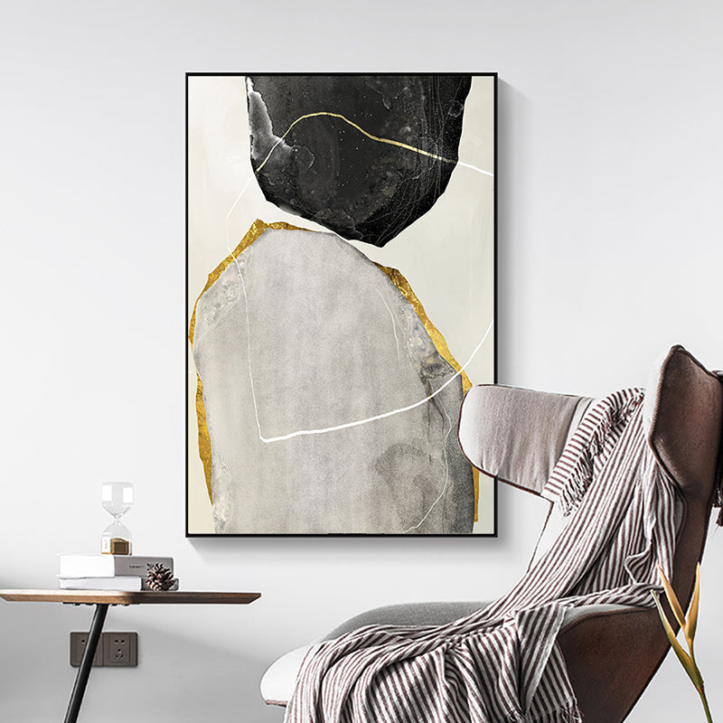 Brehn | Strukturierte Marmor-Pattern Malerei Leinwand Skandinavischer Stil Kunstdruck für das Spielzimmer