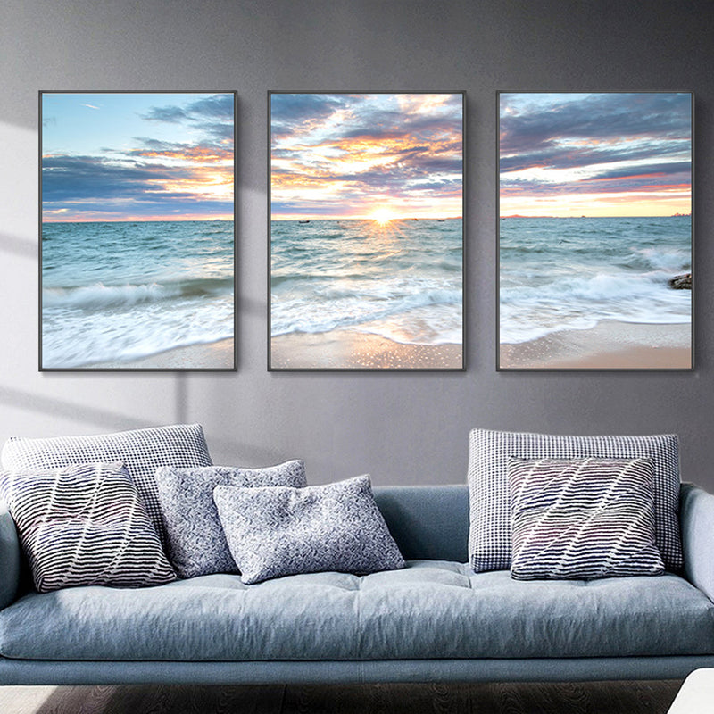 Brehn | Vast Sea Scenery Leinwanddruck für das Esszimmer Fotografie Wandkunst Dekor, Set von drei