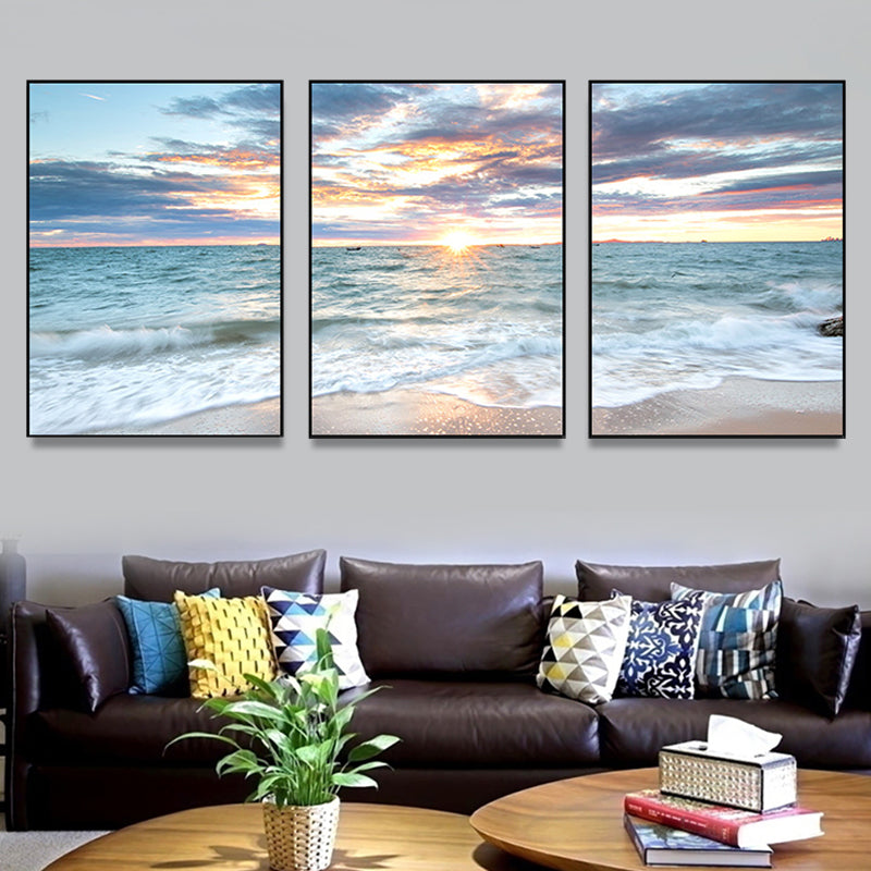 Brehn | Vast Sea Scenery Leinwanddruck für das Esszimmer Fotografie Wandkunst Dekor, Set von drei