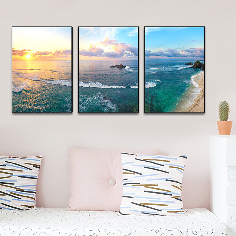 Brehn | Vast Sea Scenery Leinwanddruck für das Esszimmer Fotografie Wandkunst Dekor, Set von drei