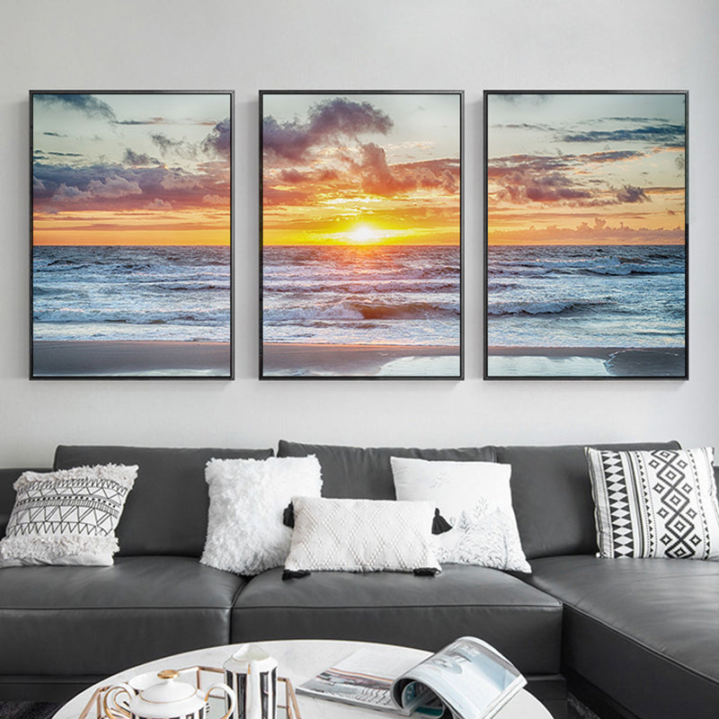 Brehn | Vast Sea Scenery Leinwanddruck für das Esszimmer Fotografie Wandkunst Dekor, Set von drei