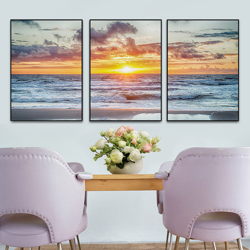 Brehn | Vast Sea Scenery Leinwanddruck für das Esszimmer Fotografie Wandkunst Dekor, Set von drei