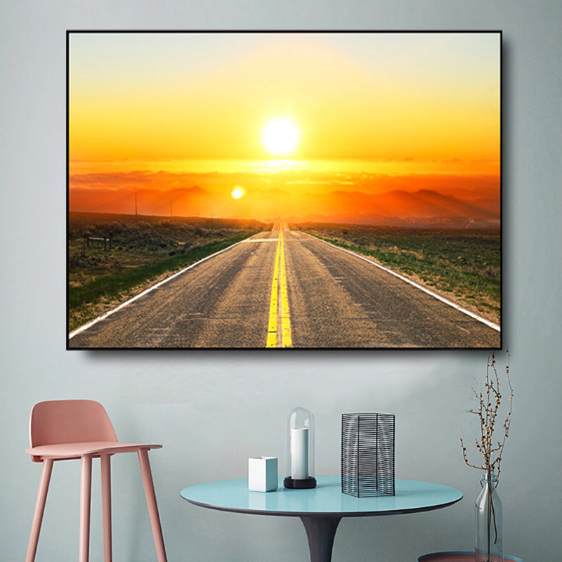 Brehn | Fotografie Straßen Wandkunst Modernismus Leinwanddruck Wanddekor in dunkler Farbe für Schlafzimmer