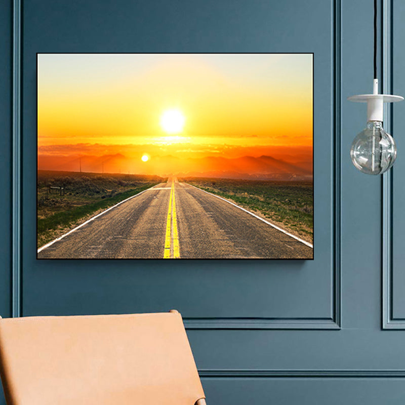 Brehn | Fotografie Straßen Wandkunst Modernismus Leinwanddruck Wanddekor in dunkler Farbe für Schlafzimmer