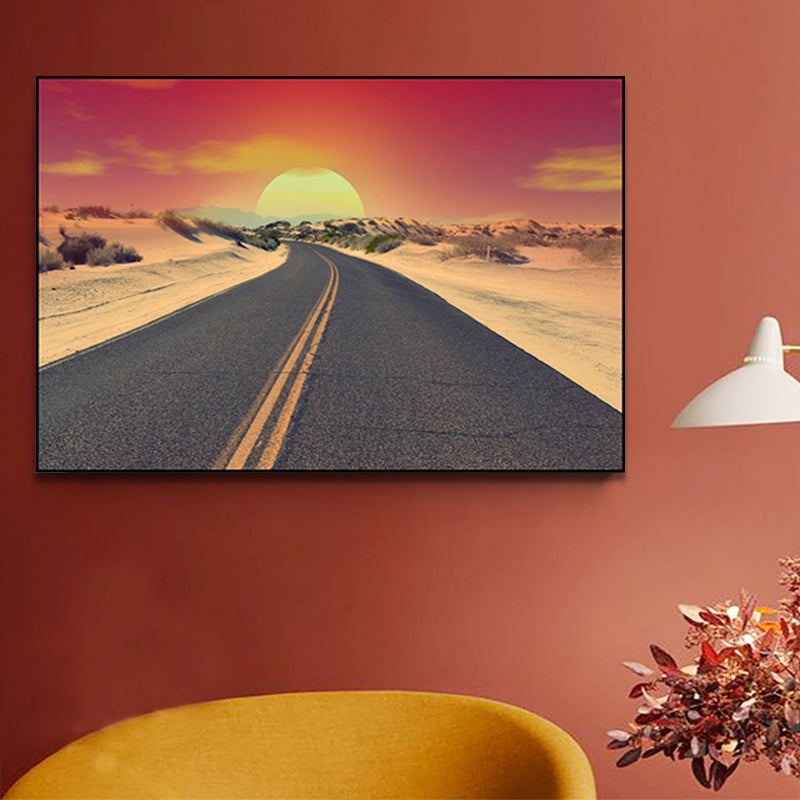 Brehn | Fotografie Straßen Wandkunst Modernismus Leinwanddruck Wanddekor in dunkler Farbe für Schlafzimmer