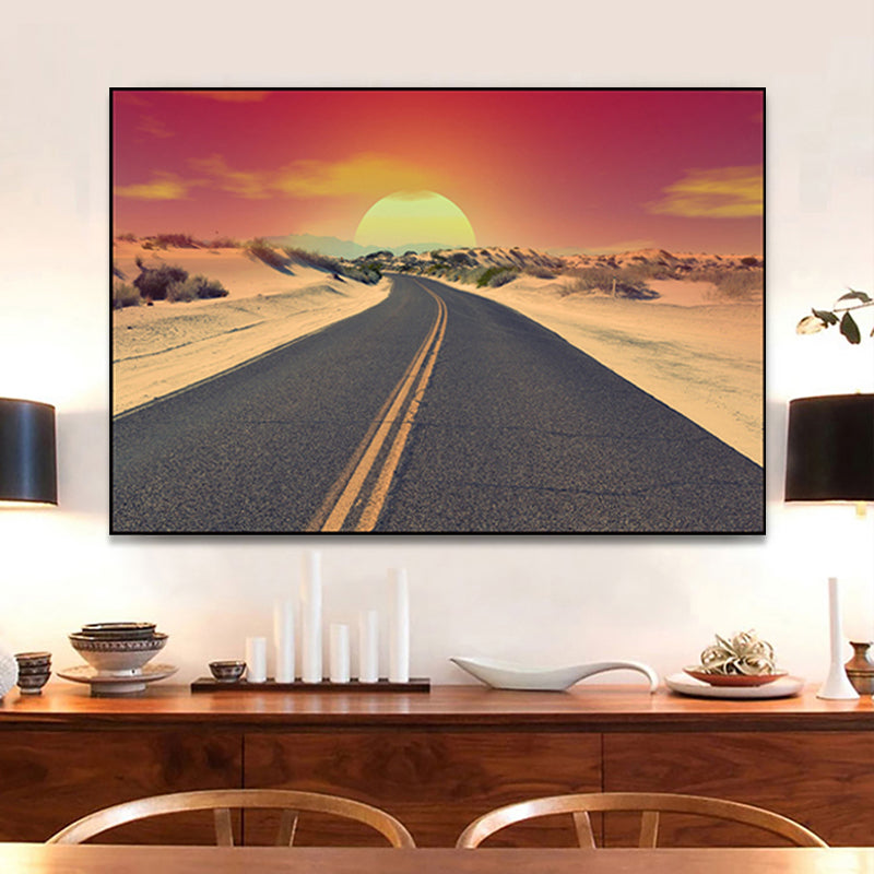Brehn | Fotografie Straßen Wandkunst Modernismus Leinwanddruck Wanddekor in dunkler Farbe für Schlafzimmer