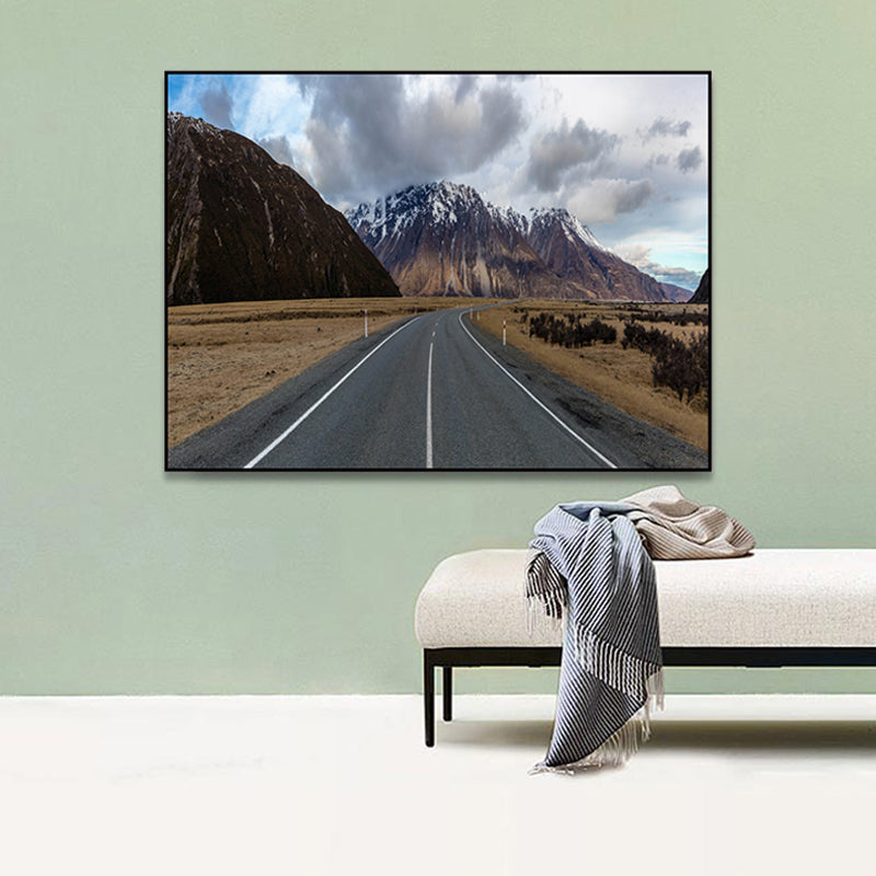 Brehn | Fotografie Straßen Wandkunst Modernismus Leinwanddruck Wanddekor in dunkler Farbe für Schlafzimmer
