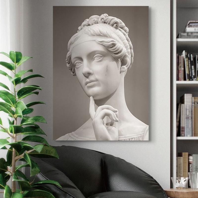 Brehn | Lichtfarbe Skulptur Malerei Texturiert Vintage Stil Esszimmer Eingewickelte Leinwand