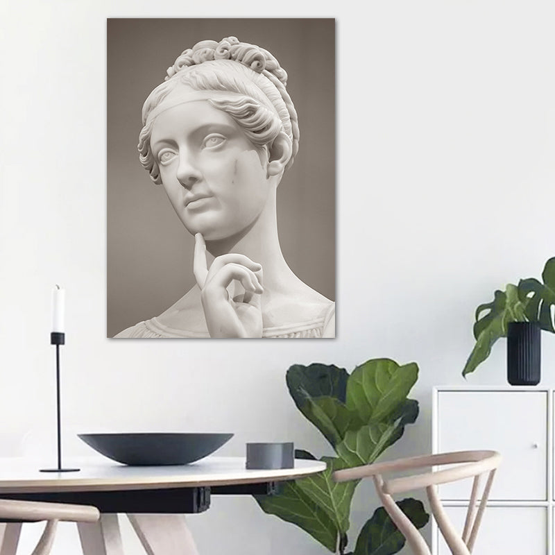 Brehn | Lichtfarbe Skulptur Malerei Texturiert Vintage Stil Esszimmer Eingewickelte Leinwand