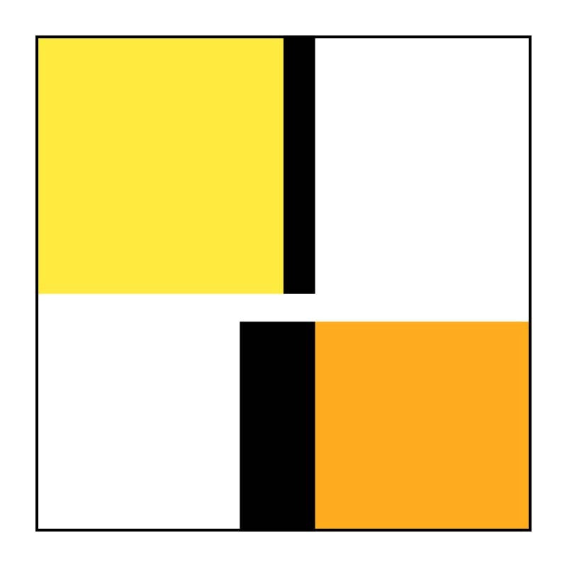Brehn | Helle Farbblockierung Geometrische Leinwand Texturiert Minimalistische Wohnzimmer Wandkunst Druck