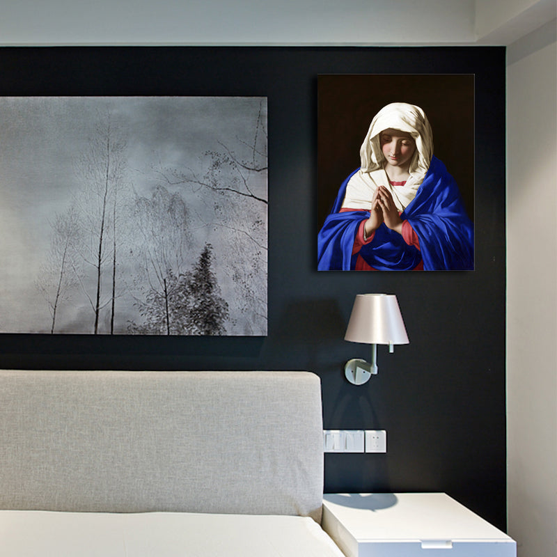 Brehn | Religiöses Jungfrauenbild Sanfte Farben Leinwand Wandkunst Druck Texturiert, Mehrere Größen