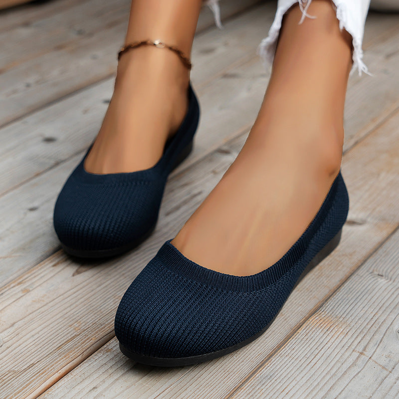 Brehn 丨 Damen Rundschuh Bohnenschuhe