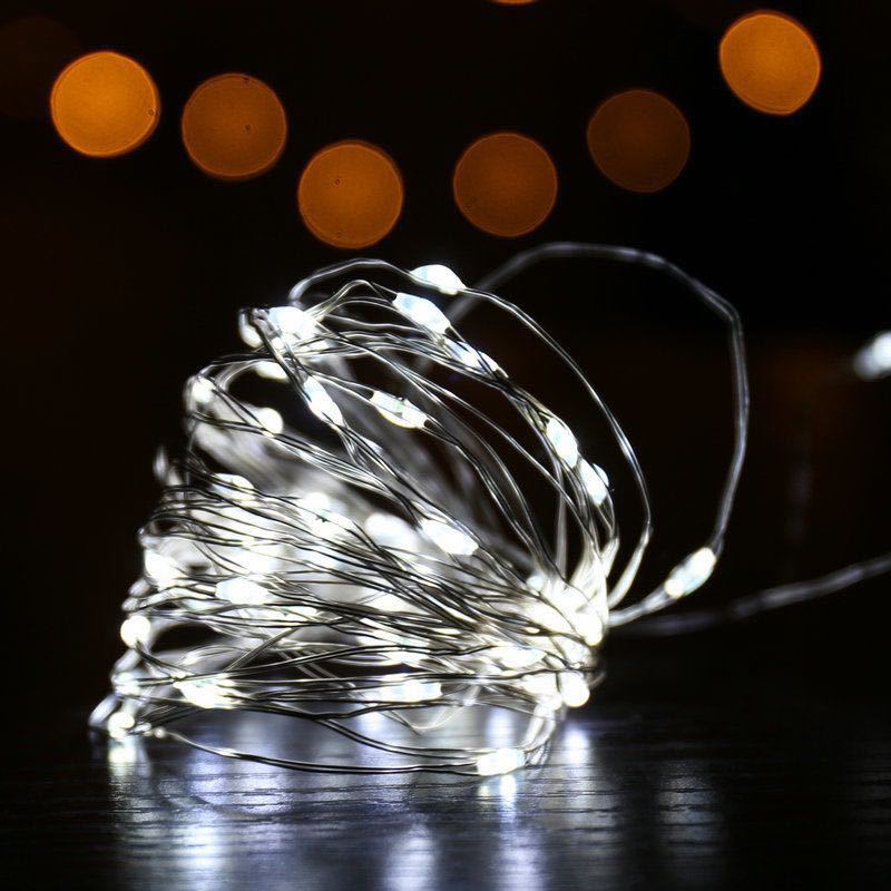 LED-Kupferdraht-Lichterkette mit Batteriebox