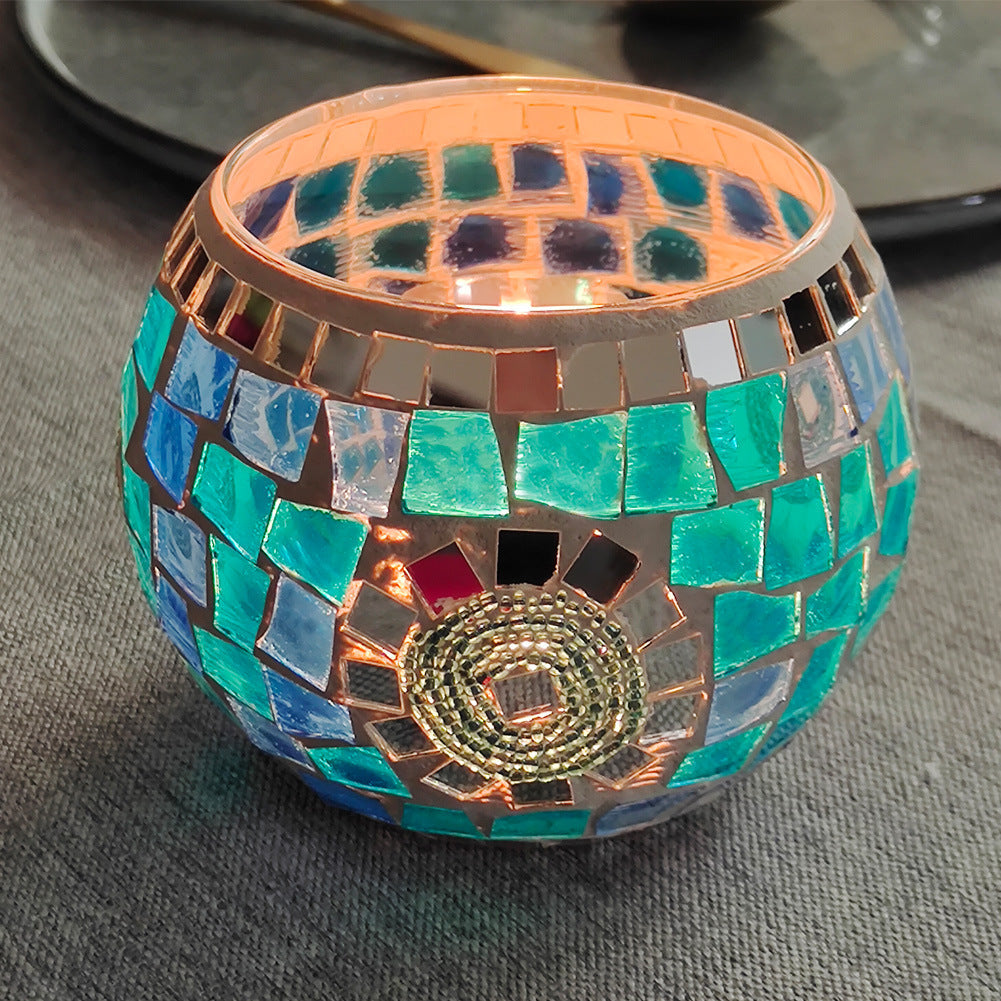 Brehn | Europäischer Retro Glas Mosaik Teelichthalter