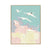 Brehn | Illustration Vogel Schwarm Wandkunst Strukturierter Asiatischer Stil Kinderzimmer Leinwand in Pink