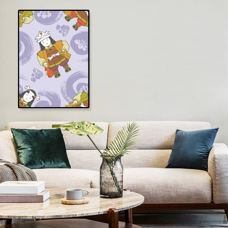 Brehn | Japanische Geisha Leinwanddruck Pastellfarbe Gästezimmer Wandkunst Dekor, verschiedene Größen
