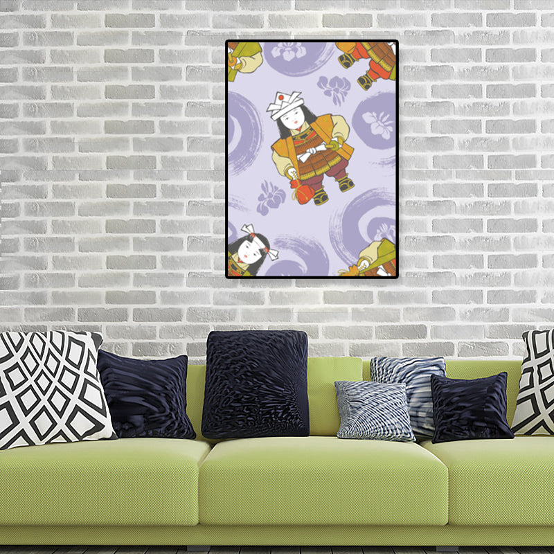 Brehn | Japanische Geisha Leinwanddruck Pastellfarbe Gästezimmer Wandkunst Dekor, verschiedene Größen