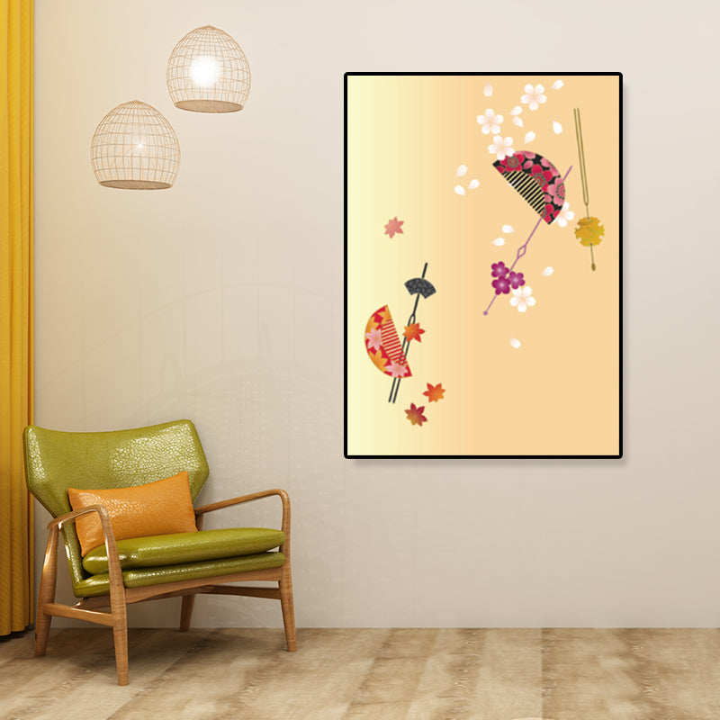 Brehn | Handtrommel Kotsuzumi Leinwand Wandkunst Sanfte Farben Japanische Wanddekoration für das Esszimmer