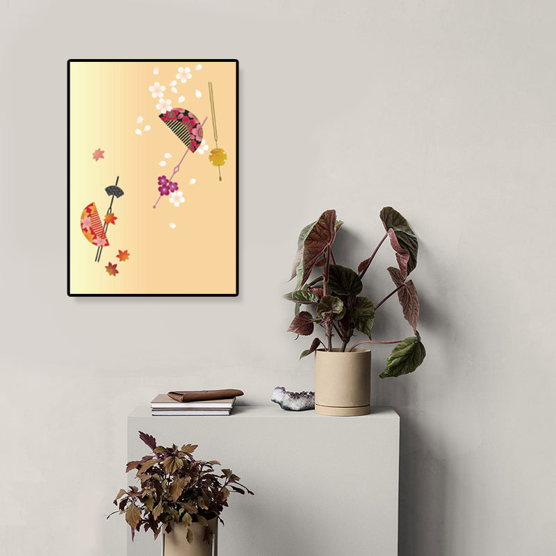 Brehn | Handtrommel Kotsuzumi Leinwand Wandkunst Sanfte Farben Japanische Wanddekoration für das Esszimmer