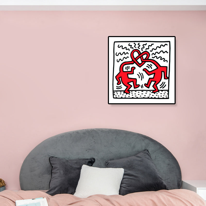 Brehn | Comic-Figur-Zeichnung Wandkunst Moderne Lustige Graffiti Leinwanddruck in hellen Farben