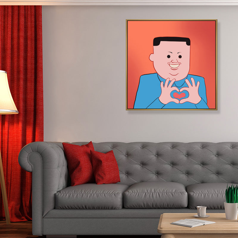 Brehn | Illustration Dunkler Humor Comic Leinwand Funkelnde Texturierte Wandkunst Dekor für Jungenzimmer
