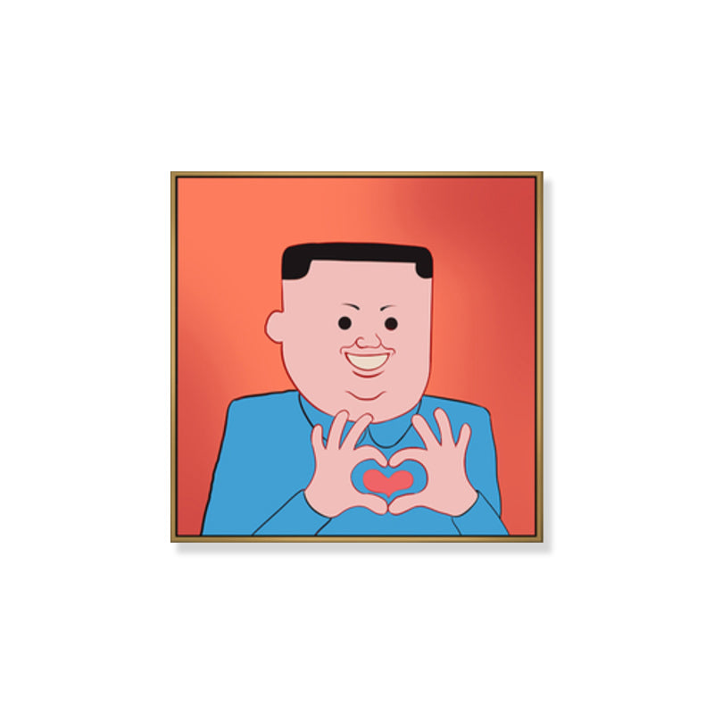 Brehn | Illustration Dunkler Humor Comic Leinwand Funkelnde Texturierte Wandkunst Dekor für Jungenzimmer