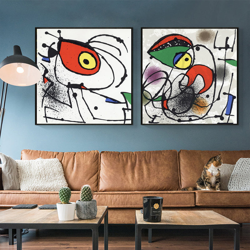 Brehn | Surrealismus Illustration Abstrakte Leinwand Kunst Multicolored Zuhause Galerie Wand Dekor