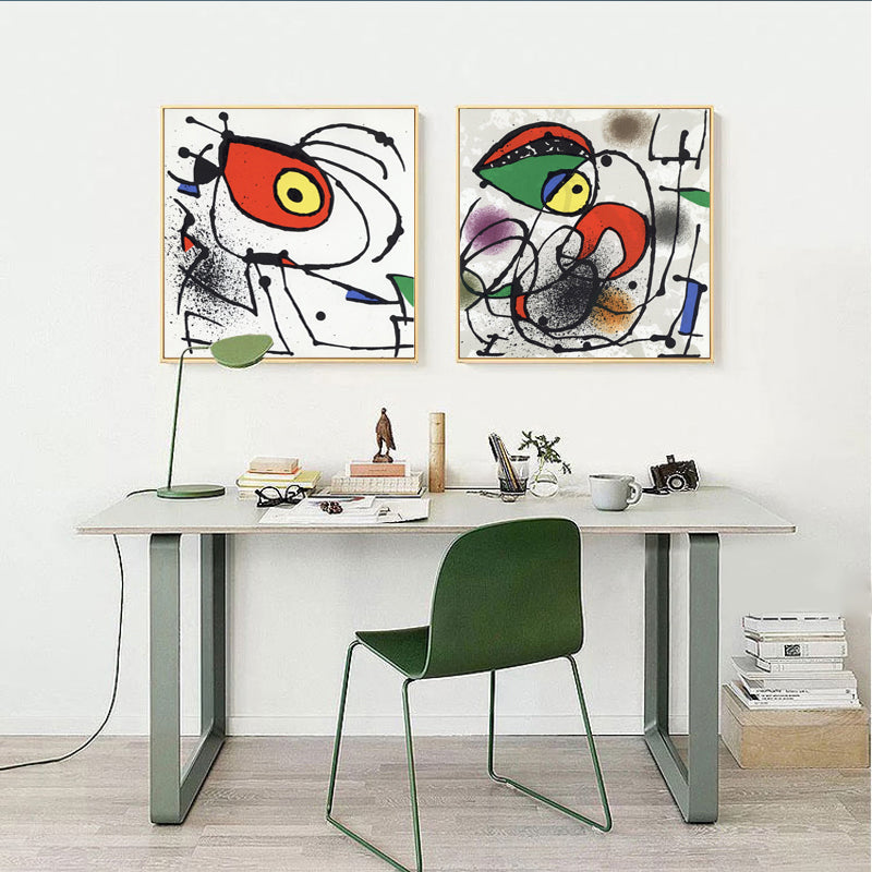 Brehn | Surrealismus Illustration Abstrakte Leinwand Kunst Multicolored Zuhause Galerie Wand Dekor